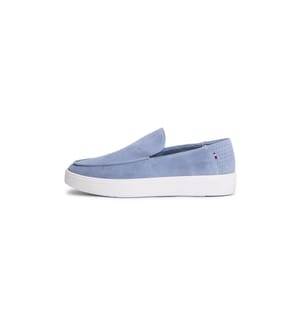 Mocassini leggeri in pelle scamosciata - Azzurro