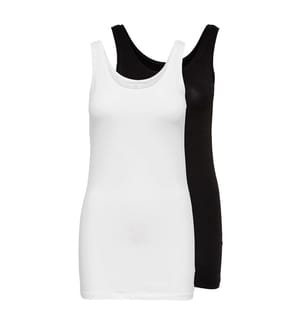 Live Love Tank Top 2er-Pack - Schwarz und Weiss