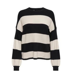 Strickpullover - Schwarz & Grau