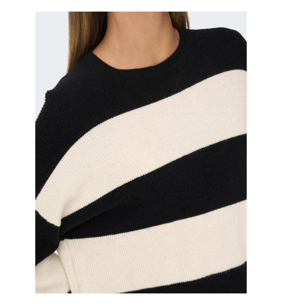 Strickpullover - Schwarz & Grau