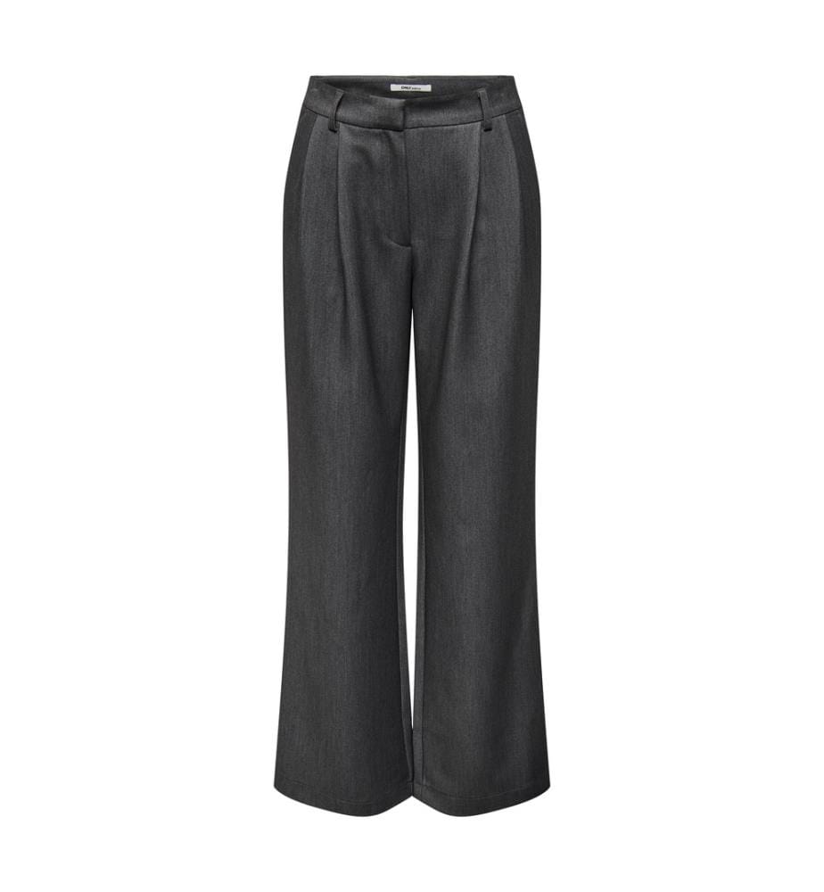 Hattie Pleat Pants - Dark Grey Melange