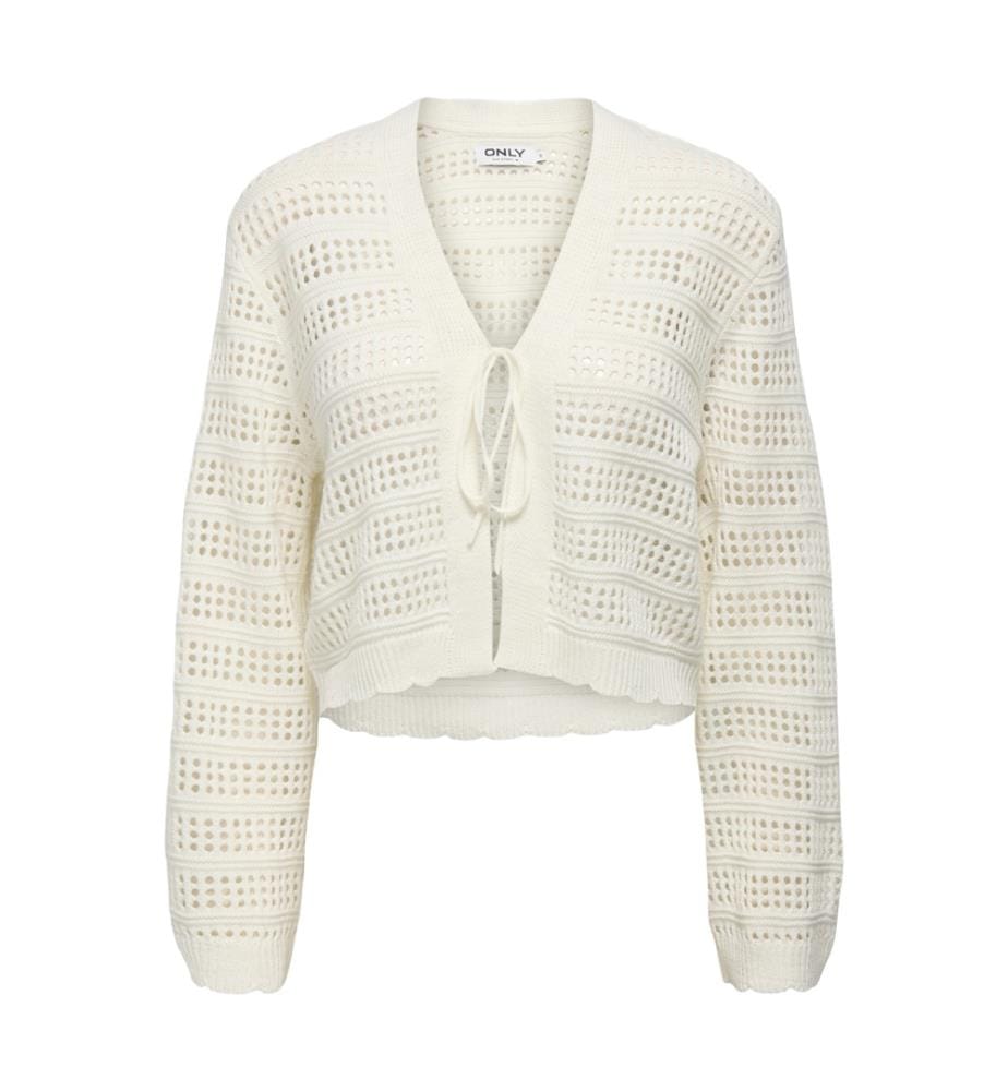 Gestrickte Strickjacke - Marshmallow