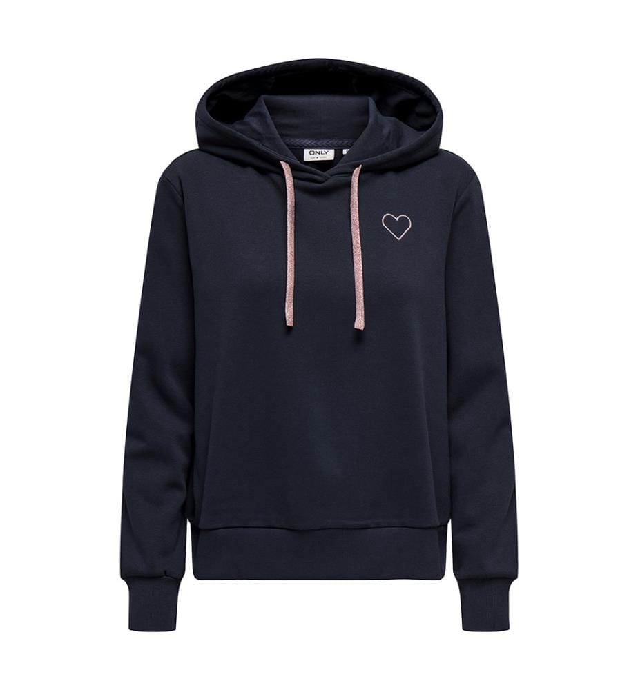 Sweatshirt - Night Sky Rose Gold Strings Heart Emb