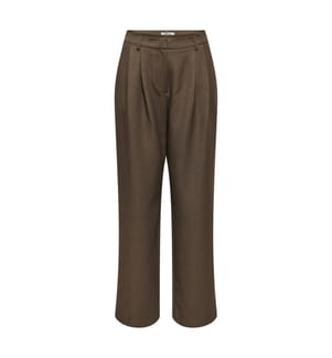 Hattie Hw Pleat Str Pantalonalon Tlr Noos - Grigio scuro-Melange