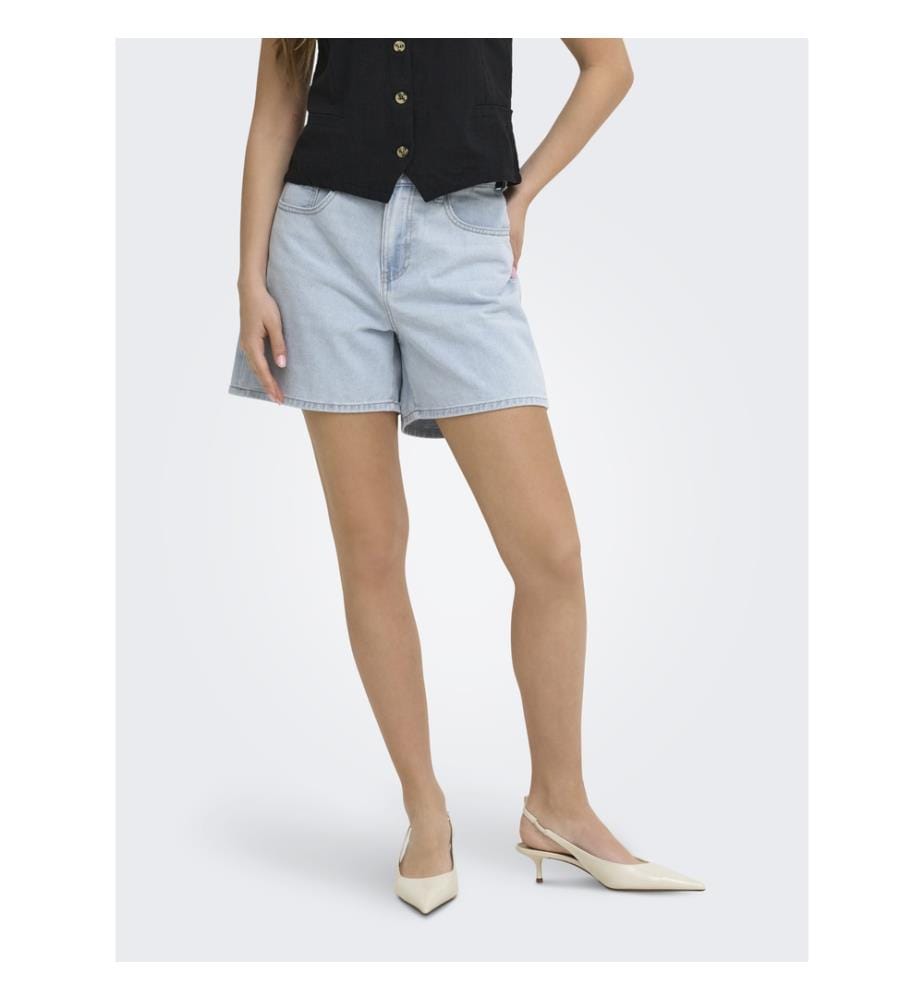 Shorts - Light Blue Bleached Denim