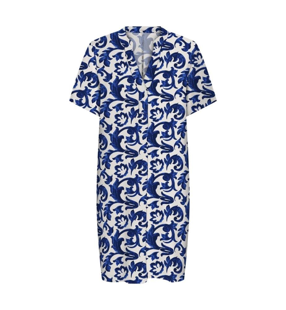 Kurzes Kleid Susi - Blau und Weiss