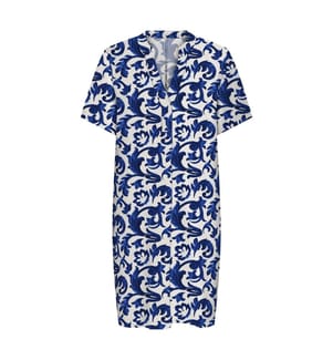 Kurzes Kleid Susi - Blau und Weiss