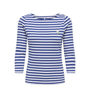T-Shirt - Tanzende Wolke mazarineblau mit Gänseblümchen-Aufdruck