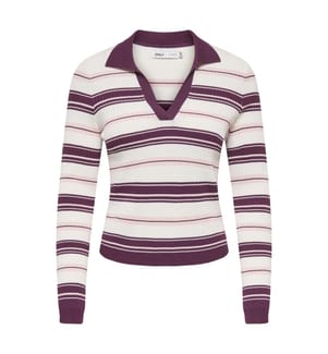 Polo-Shirt aus Mesh - Grape Wine