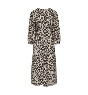 Langes Kleid Maizee - Beige und Schwarz
