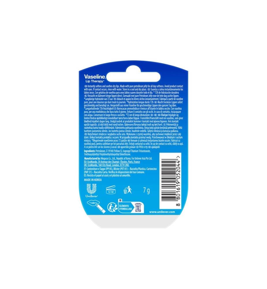 Vaseline Lippenpomade Original Mini 7 g