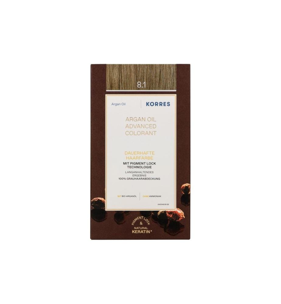 KORRES Permanente Haarfarbe Argan Oil 8.1 Licht Aschblond 145 ml