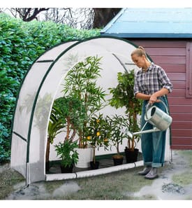 Wintergewächshaus Halbmond speziell für die Terrasse - 200 x 80 x 170 cm