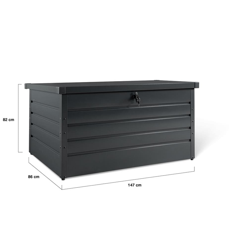 Aufbewahrungsbox für den Aussenbereich aus Metall 870L - Anthrazitgrau