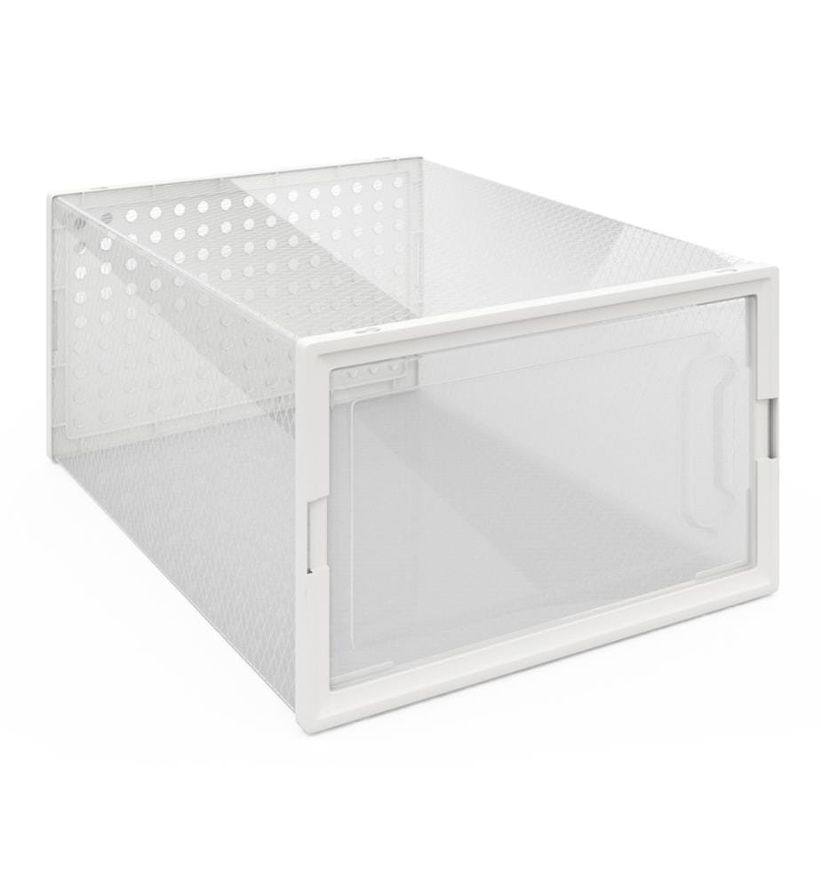 Lot de 12 Boites de rangement à chaussures empilables - Transparentes