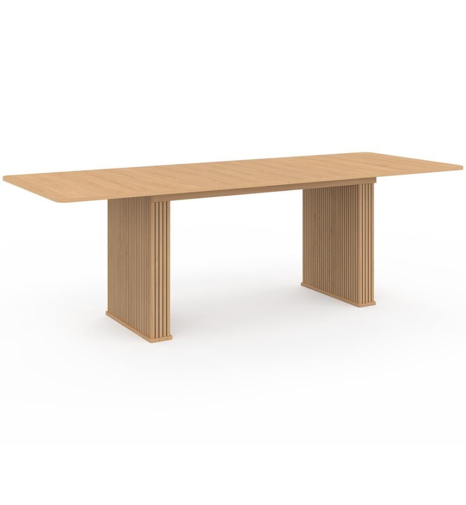 Ausziehbarer Esstisch Faustine 160-240cm Holz Beine in Stollenoptik