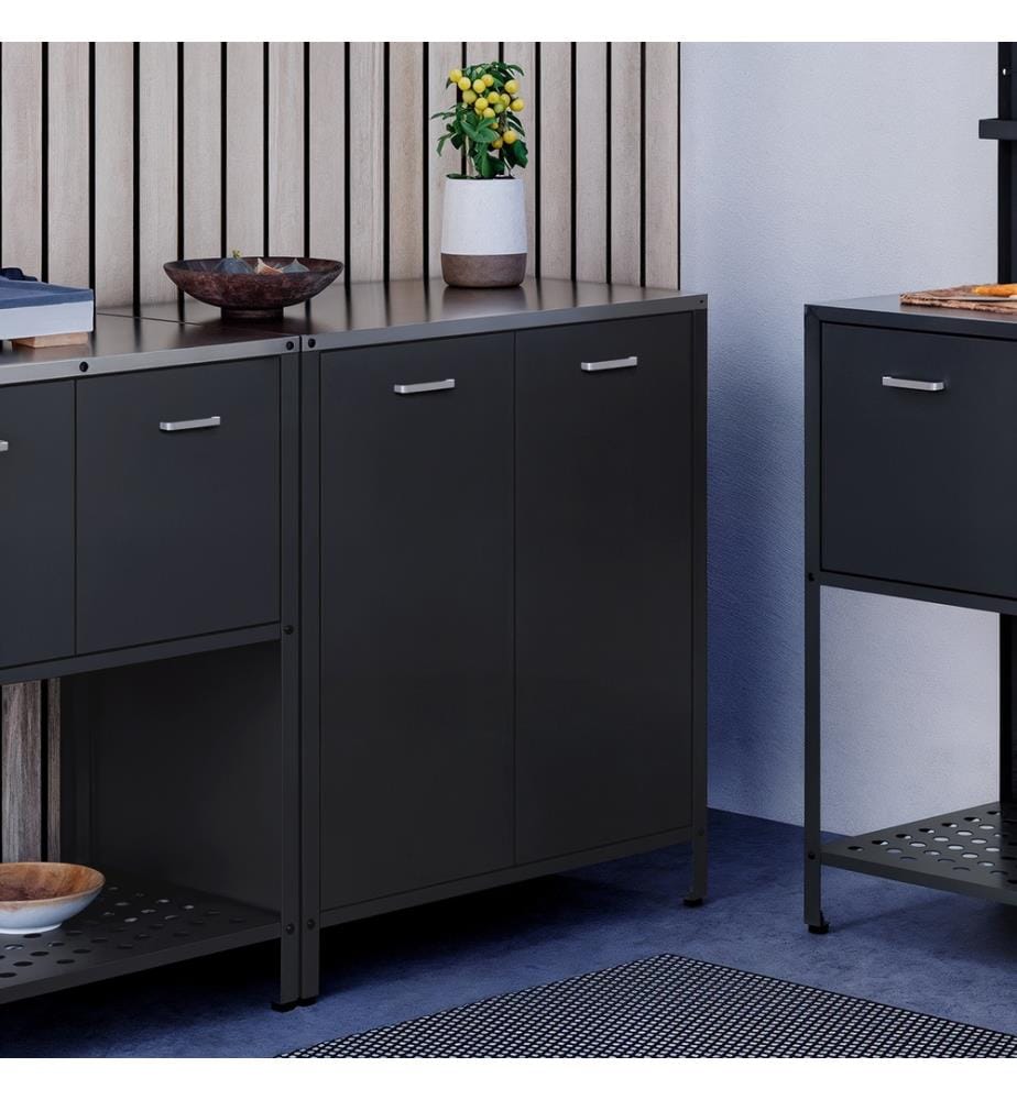 Meuble de cuisine extérieure Alméria 2 portes gris 