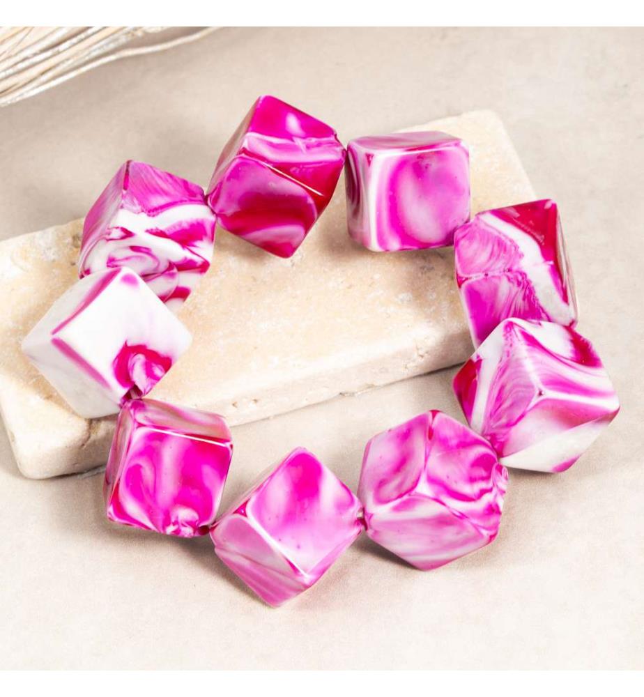Cubix Armband - Fuchsia