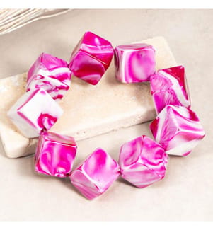Cubix Armband - Fuchsia
