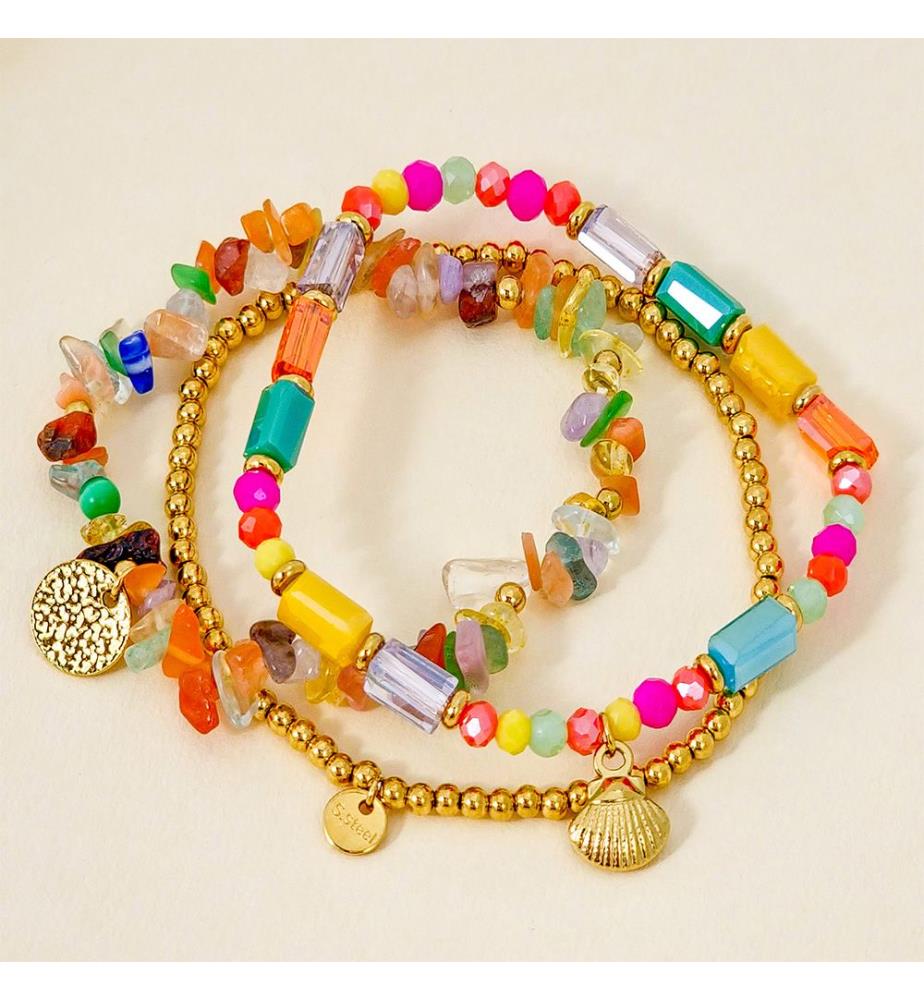 Armband mit Multirang-Anhänger - Mehrfarbig