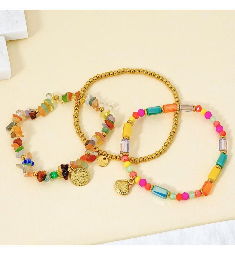 Armband mit Multirang-Anhänger - Mehrfarbig