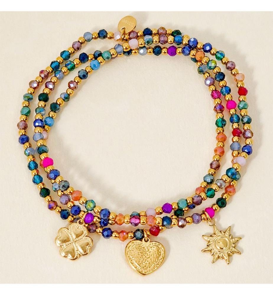 Armband mit Multirang-Anhänger - Vergoldet