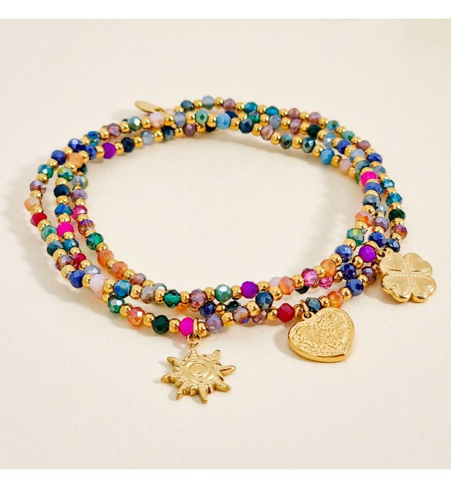 Armband mit Multirang-Anhänger - Vergoldet