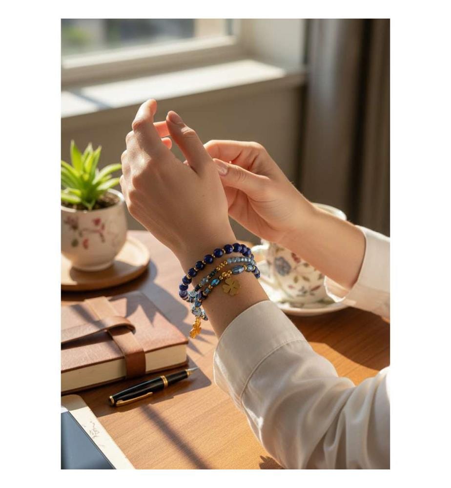 Armband Armband Mit Mehrreihigen Anhängern - Blau