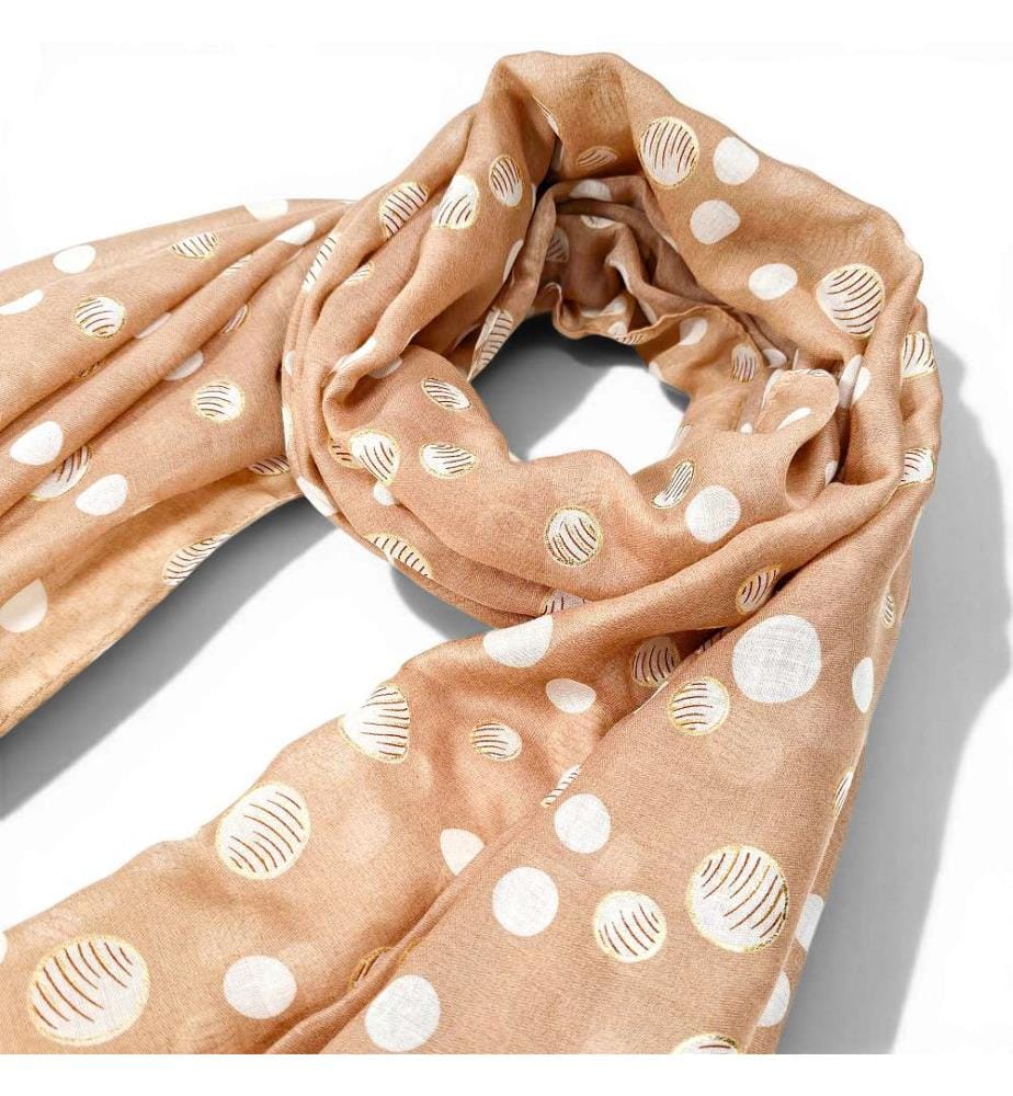 Bedruckter Stola-Schal - Beige