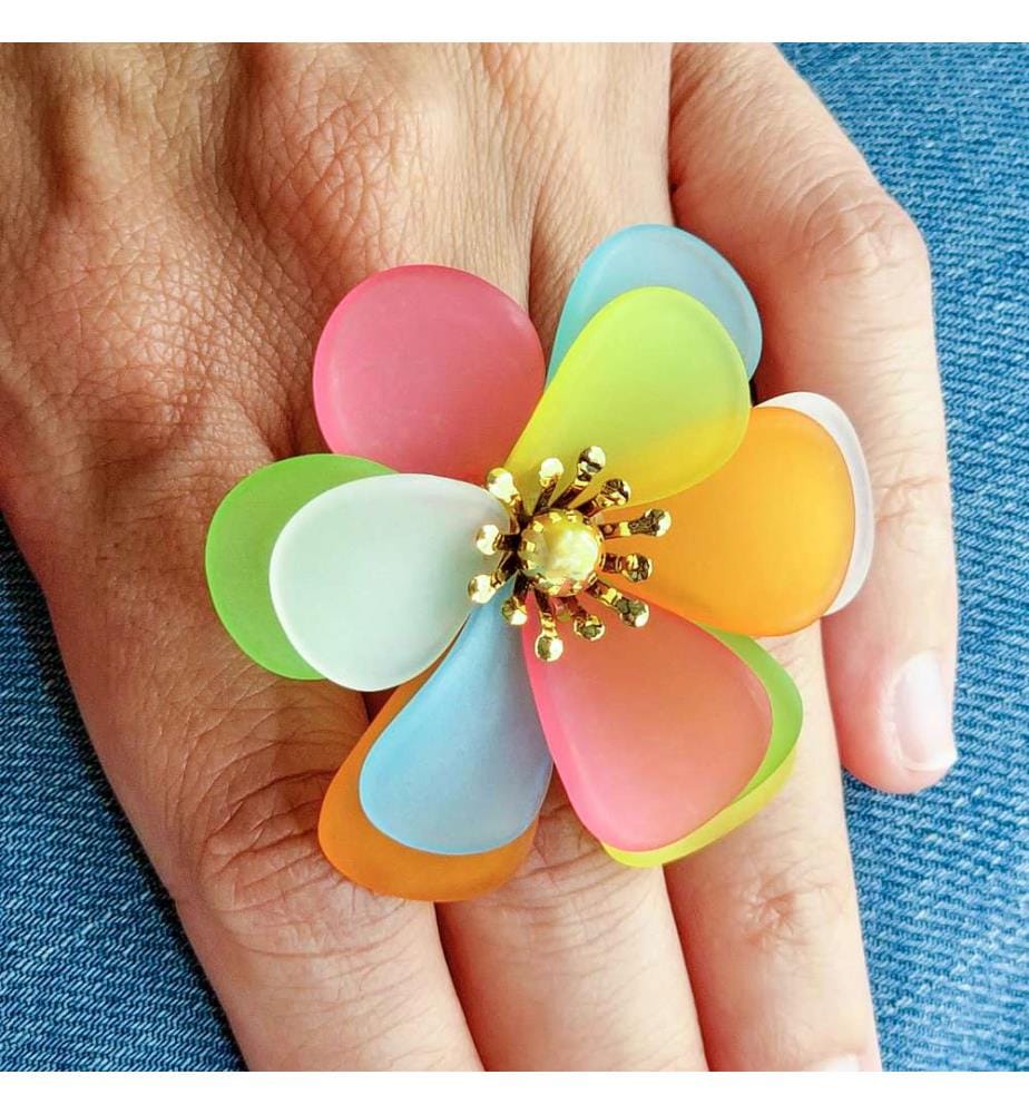 Rainbow Flor Ring - Mehrfarbig