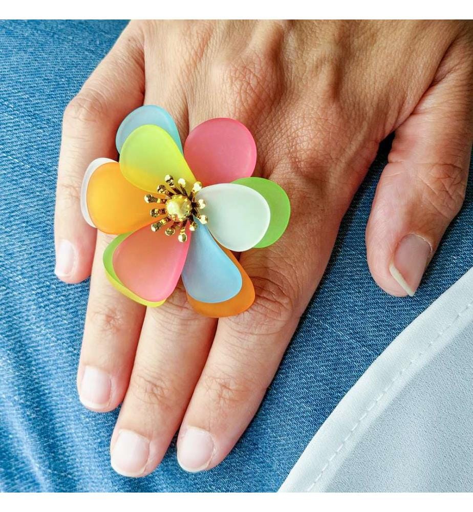 Rainbow Flor Ring - Mehrfarbig