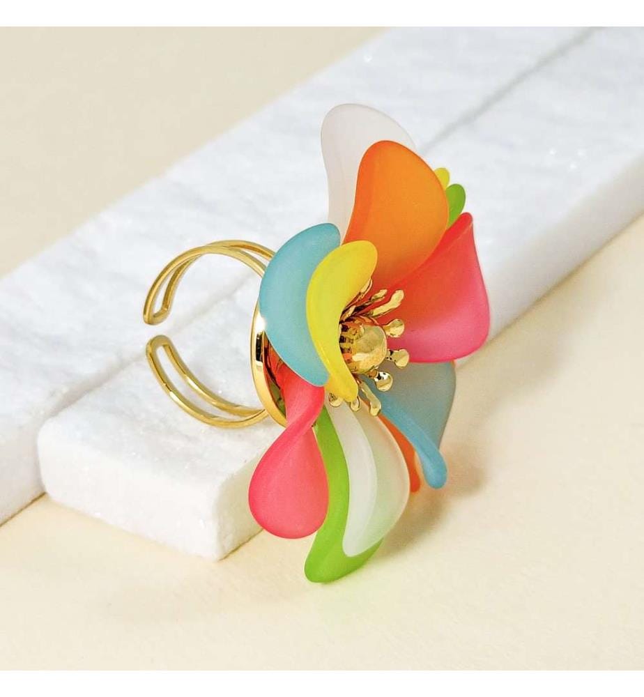 Rainbow Flor Ring - Mehrfarbig