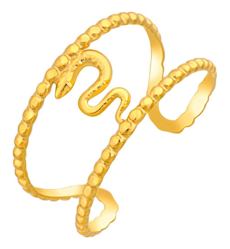 Anello flessibile traforato regolabile - Oro