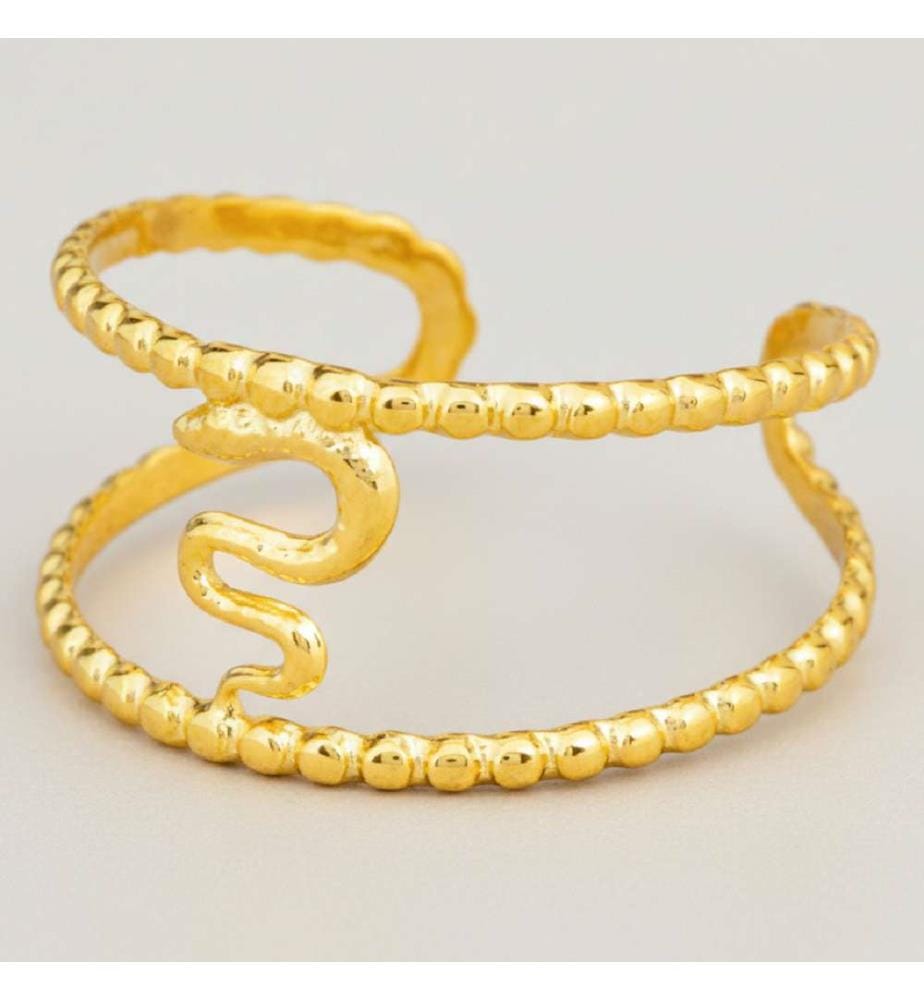 Anello flessibile traforato regolabile - Oro