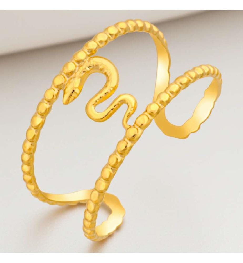Anello flessibile traforato regolabile - Oro