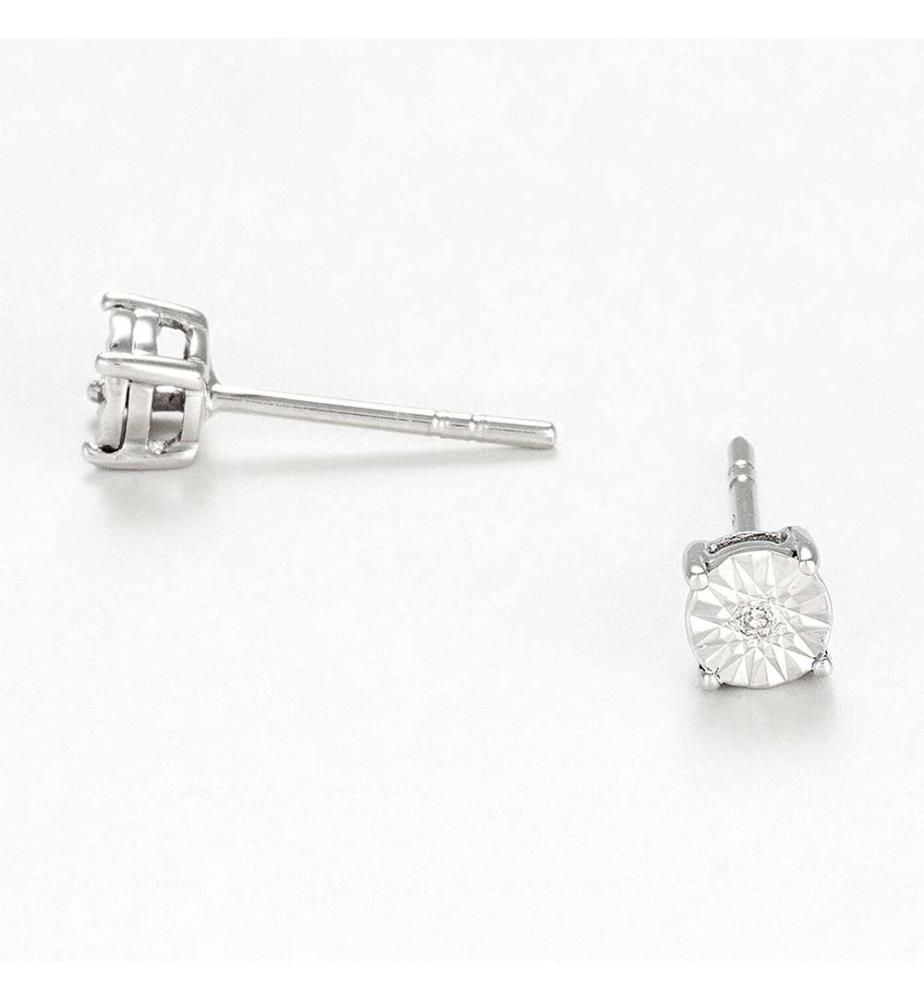 Boucles d'oreilles Puce Grande Illusion - Or blanc