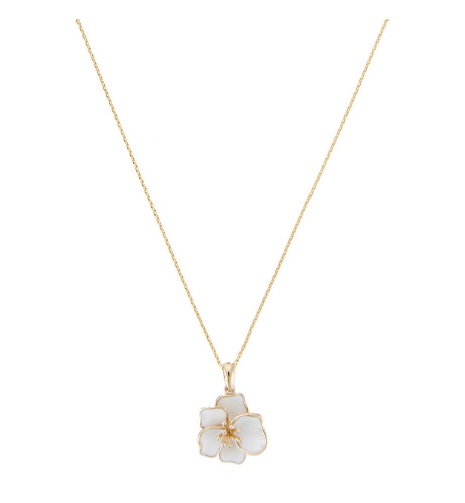 Pendentif Orchidée - Or jaune