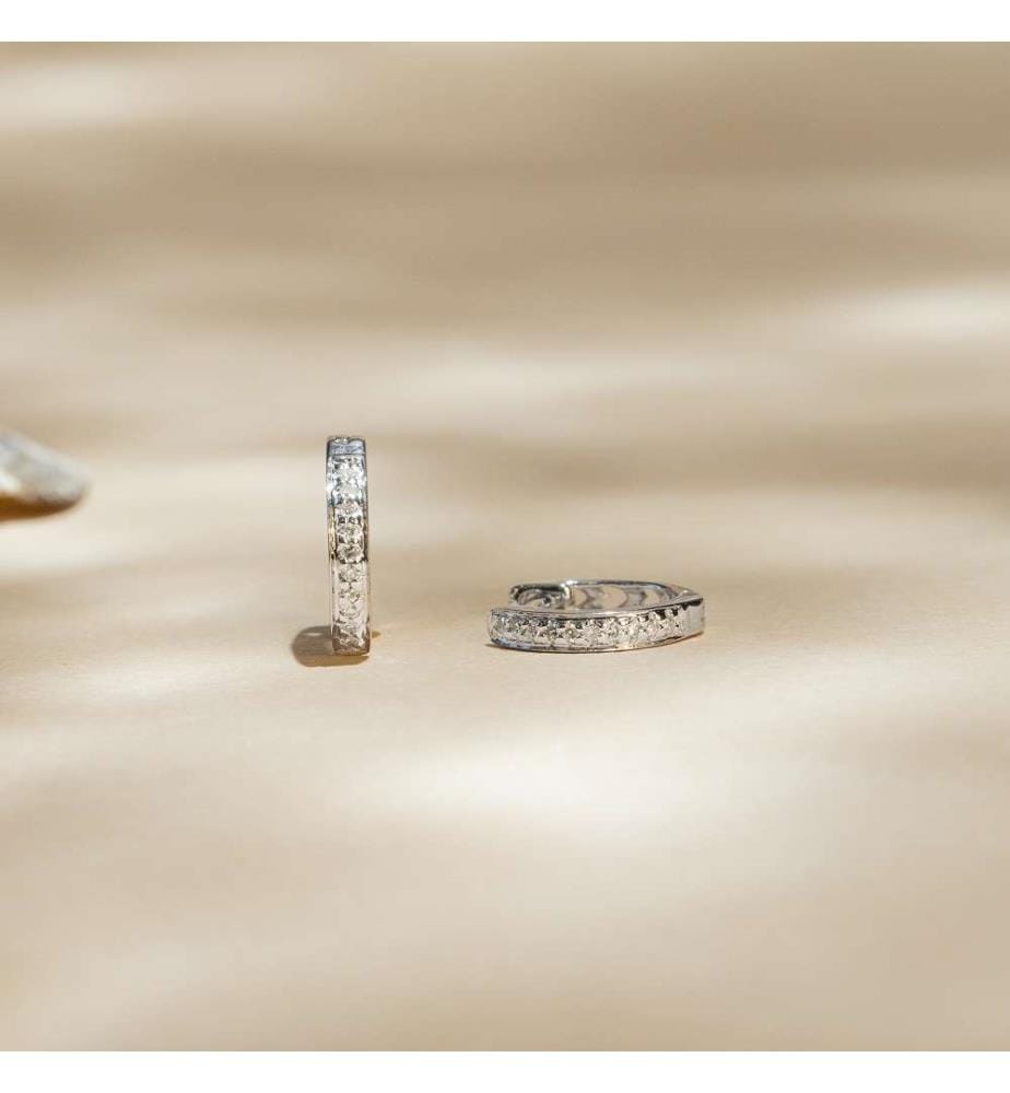 Boucles d'oreilles Anneau PM - Or blanc