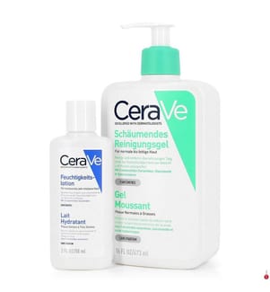 Schäumendes Reinigungsgel und feuchtigkeitsspendende Lotion - 88 ml und 473 ml