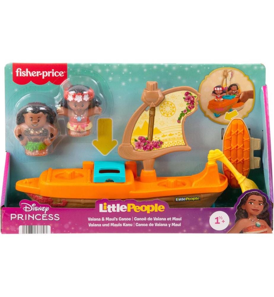 Fisher-Price Set de jeu Disney Princess Vaiana et le canoë de Maui