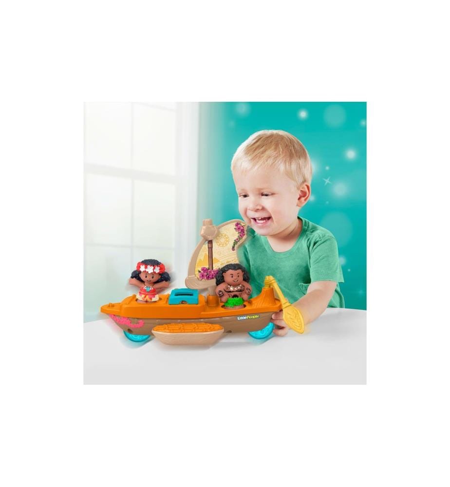 Fisher-Price Set de jeu Disney Princess Vaiana et le canoë de Maui