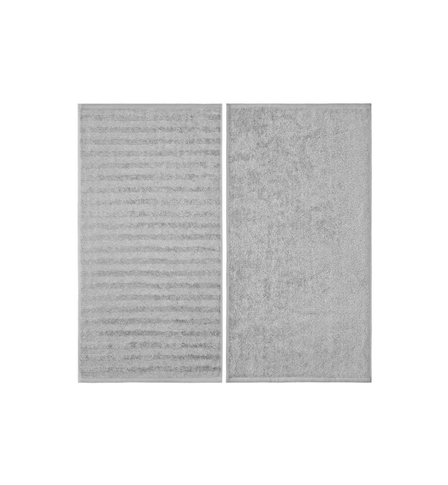Frottéwäsche Set - 2 Handtücher 50x90cm - Ranura und uni - One Size