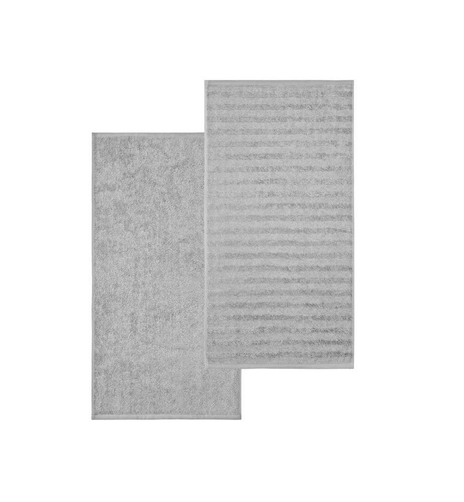 Frottéwäsche Set - 2 Handtücher 50x90cm - Ranura und uni - One Size