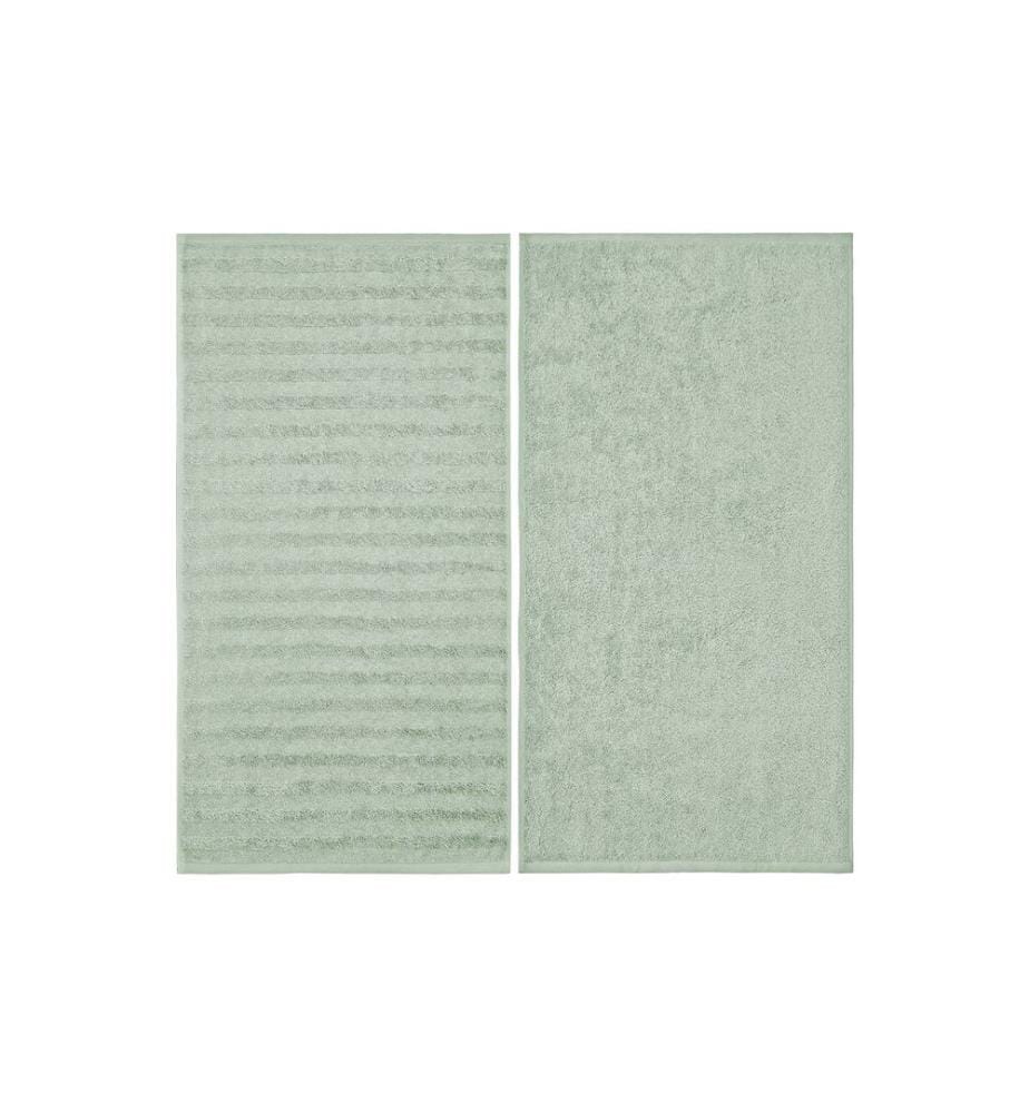 Frottéwäsche Set - 2 Handtücher 50x90cm - Ranura und uni - One Size