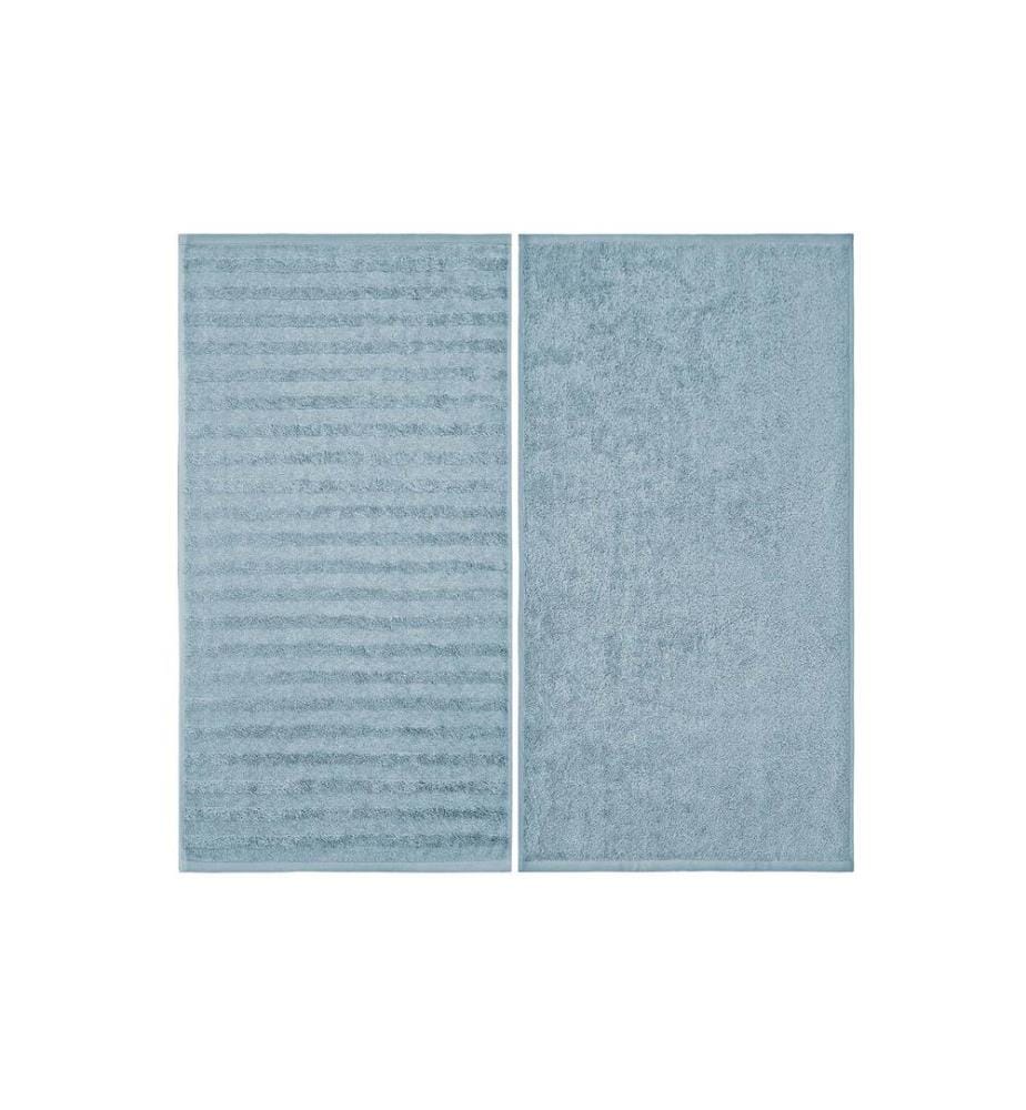 Frottéwäsche Set - 2 Handtücher 50x90cm - Ranura und uni - One Size