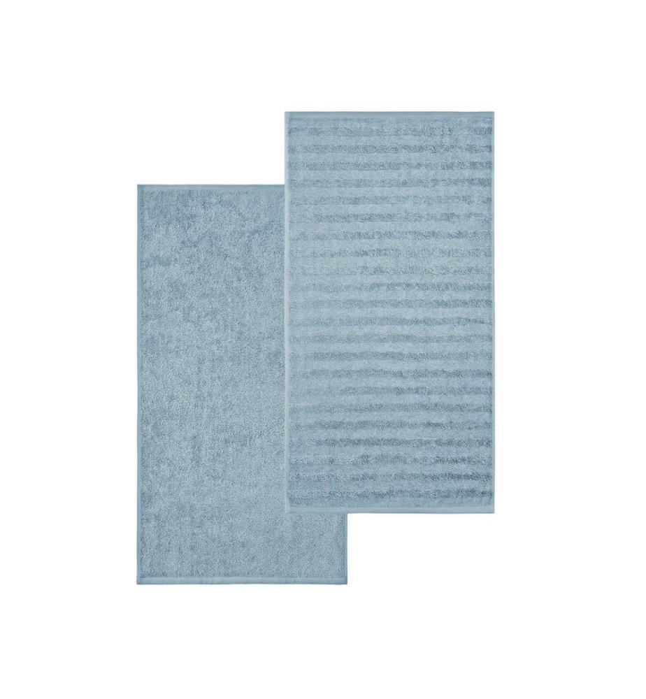 Frottéwäsche Set - 2 Handtücher 50x90cm - Ranura und uni - One Size