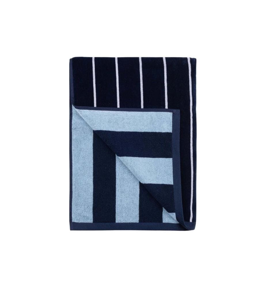 Torres Novas Pena Strandtuch 100x180cm marin, hellblau, weiss - One Size