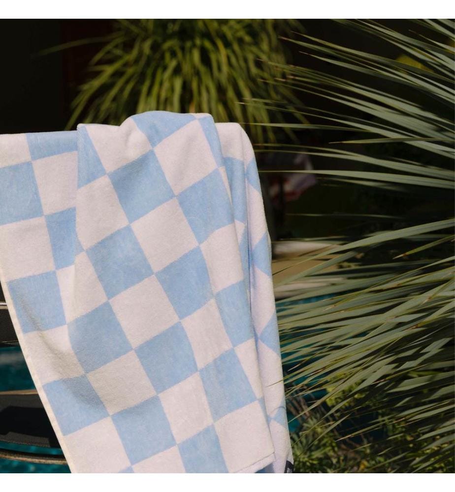 Torres Novas Gibalta Karo Strandtuch hellblau - One Size