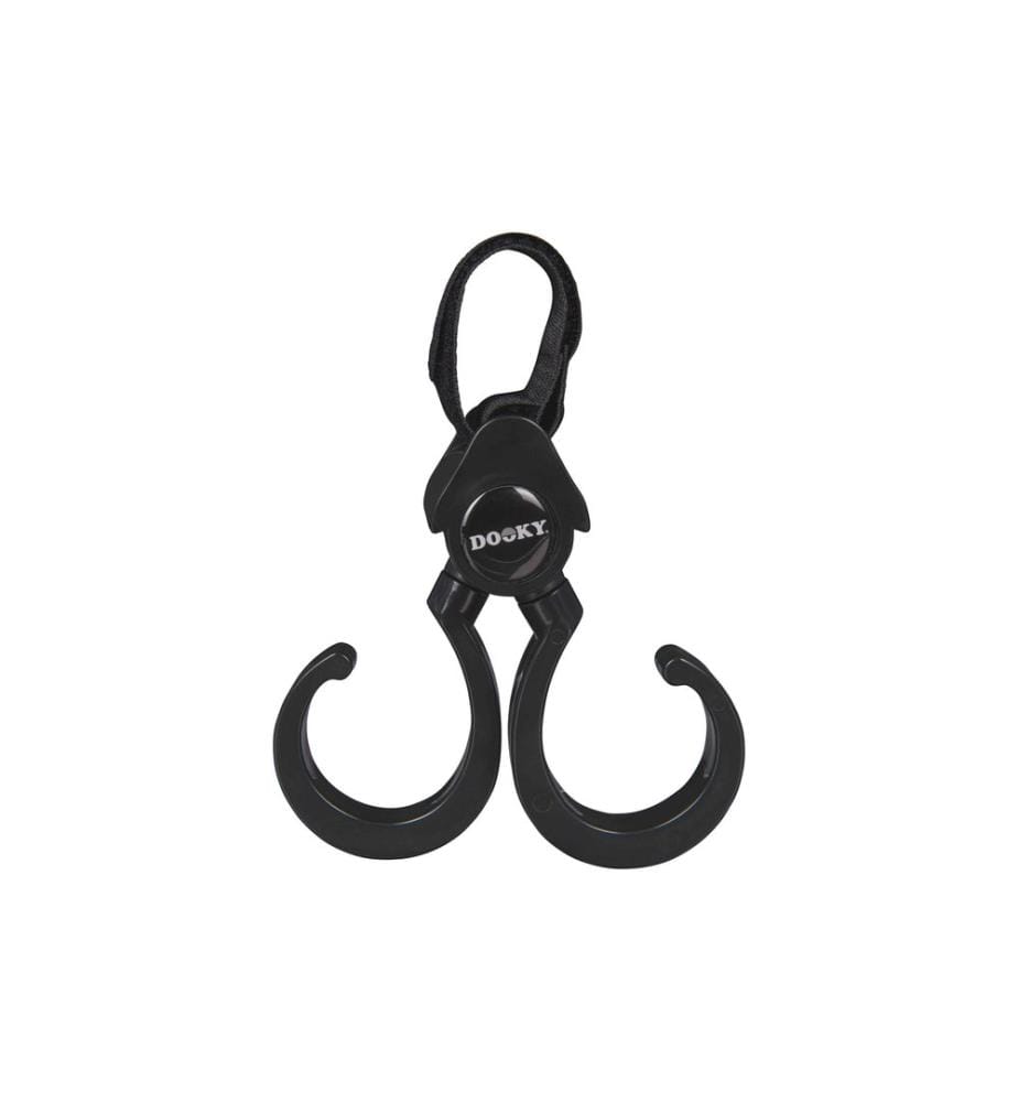 Dooky Stroller Attachment Hook 360° 2 Piece Set, Black