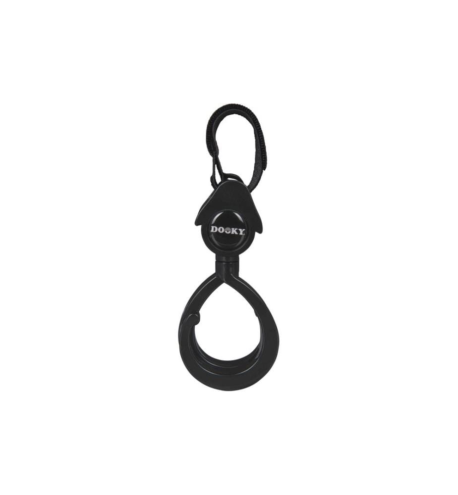 Dooky Stroller Attachment Hook 360° 2 Piece Set, Black